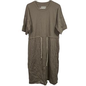 Everlane Taupe Short Sleeve Sweatshirt Midi Dress